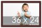 36x24 Solid Wood Picture Frame with UV-Resistant Acrylic & Acid-Free Backing, Available in 6 Finishes: Matte Black, Matte White, Metallic Bronze, Silver, Natural Wood Grain & Mahogany